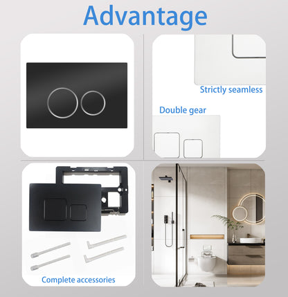 High Quality Dual Flush Toilet Plate Flush Plate Concealed Hotel Flush Mount Panel for Wall Hung Flush Tank